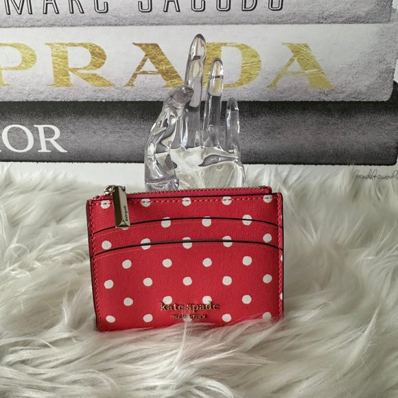 ✨HOST PICK✨ NWOT Kate Spade Spencer Dots Zip Coin Card Case - Picture 8 of 11